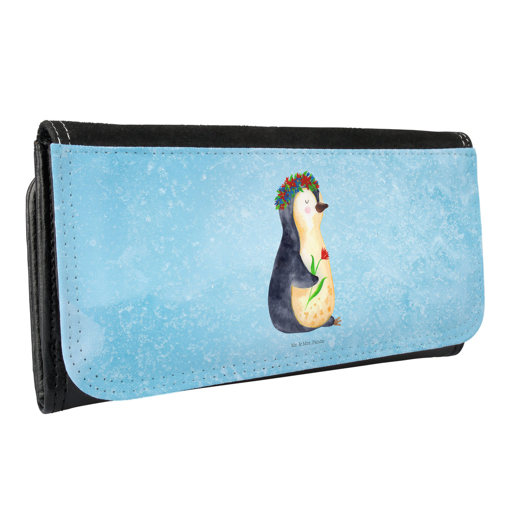Ladies purse Penguin Flower Ladies, Purse, XXL, Wallets, Wallet, Large, Penguin, North Pole, Winter, Penguins, motivation, love of life, life, lovesickness, goals, penguins, wishes, universe, gift idea, wreath of flowers, goals in life