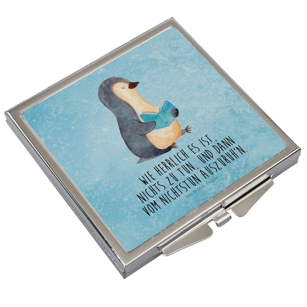 Kwadratowe lusterko do torebki pingwin książka Pinguin