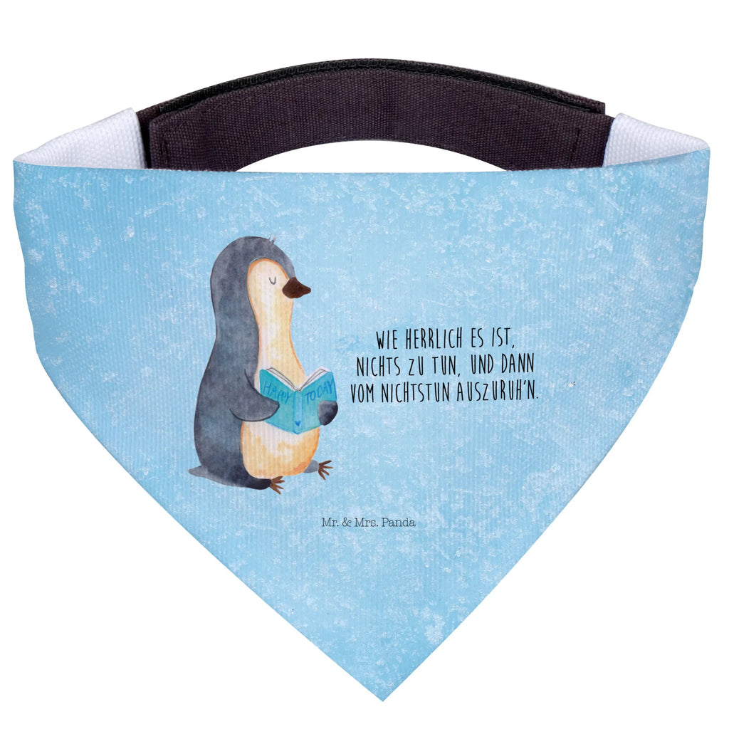 Chusta na szyję dla psa L pingwin książka Mittel, Tuch, Mittelgroße Hunde, Halstuch, Hunde, Hundehalstuch, Pinguin, Buch, Urlaub, Nichtstun, Freizeit, Lesen, Faulenzen, Ferien, Bücherwurm, Pinguine