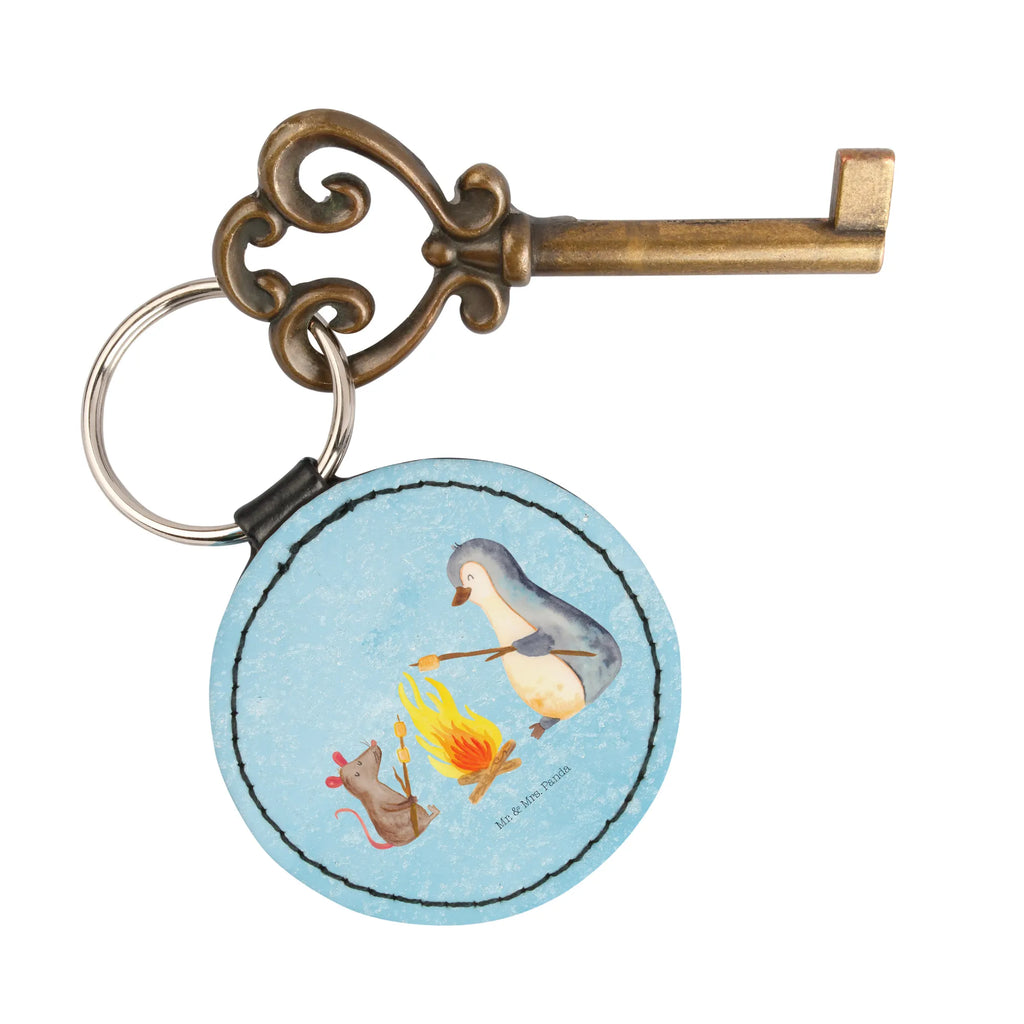 Okrągły brelok pingwin ognisko Taschenanhänger, mini schlüsselanhänger, Schlüsselanhänger, schlüsselbund anhänger, Schlüsselaccessoire, Pinguin, Job, Leben, Büroalltag, Motivation, Lebensmotivation, Liebe, Büro, Lagerfeuer, Maus, Grillen, Pinguine, Arbeit, Feuer, Neustart, Marshmallows, Lebensspruch