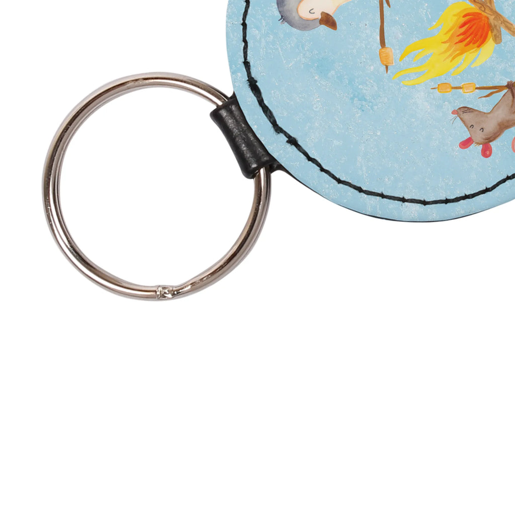 Okrągły brelok pingwin ognisko Taschenanhänger, mini schlüsselanhänger, Schlüsselanhänger, schlüsselbund anhänger, Schlüsselaccessoire, Pinguin, Job, Leben, Büroalltag, Motivation, Lebensmotivation, Liebe, Büro, Lagerfeuer, Maus, Grillen, Pinguine, Arbeit, Feuer, Neustart, Marshmallows, Lebensspruch