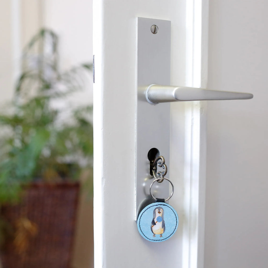 Round key ring Penguin lollipop lucky charm, pendant, bag pendant, keychain, key ring, Penguin, North Pole, Winter, Penguins, crook, hoodlum, lollipop, slogan, candy, rebel, bullshit, penguins