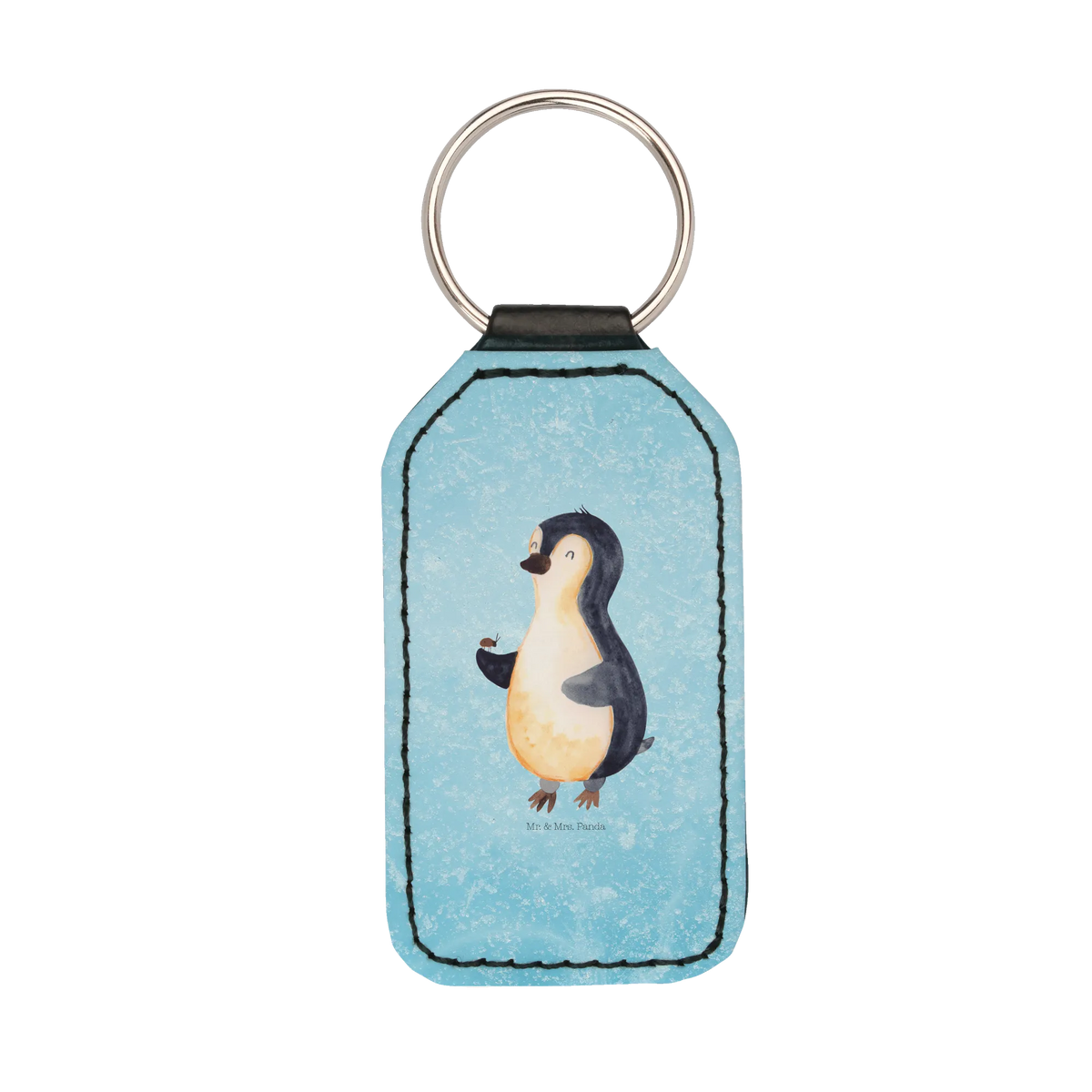 Rectangular key ring Penguin ladybug bag pendant, key ring, lucky charm, keychain, pendant, Penguin, North Pole, Winter, Penguins, wonder, joy, penguins, happiness, joy of life, love, ladybird