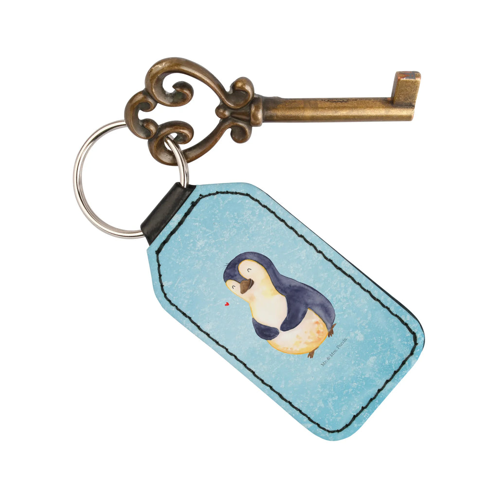 Rectangular key ring Penguin diet keychain, pendant, lucky charm, key ring, bag pendant, Penguin, North Pole, Winter, Penguins, losing weight, self-respect, motivation, diet, self-love, body love, penguins, penguin, weight