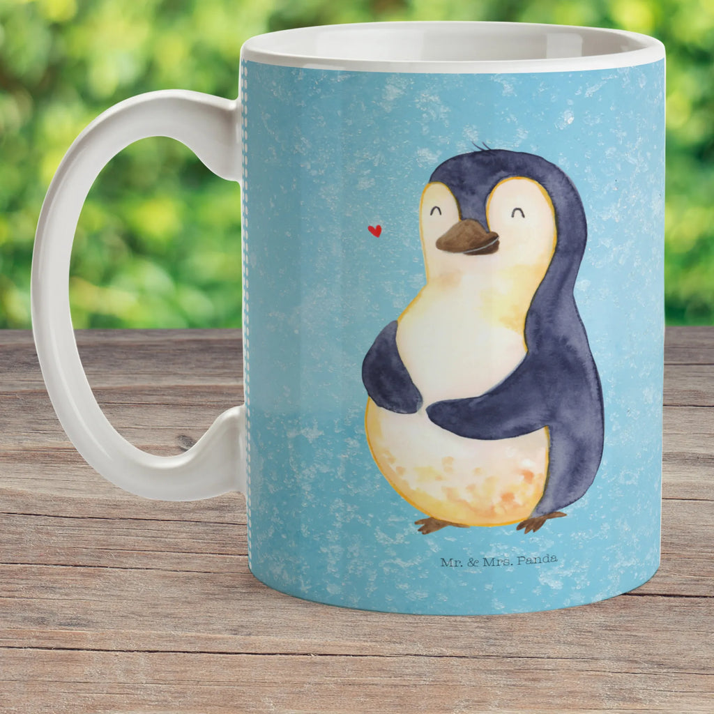 Child's mug Penguin diet camping mug, coffee cup, plastic cup, mug, drinking cup, kindergarten, Penguin, North Pole, Winter, Penguins, motivation, body love, losing weight, penguin, self-respect, self-love, penguins, weight, diet
