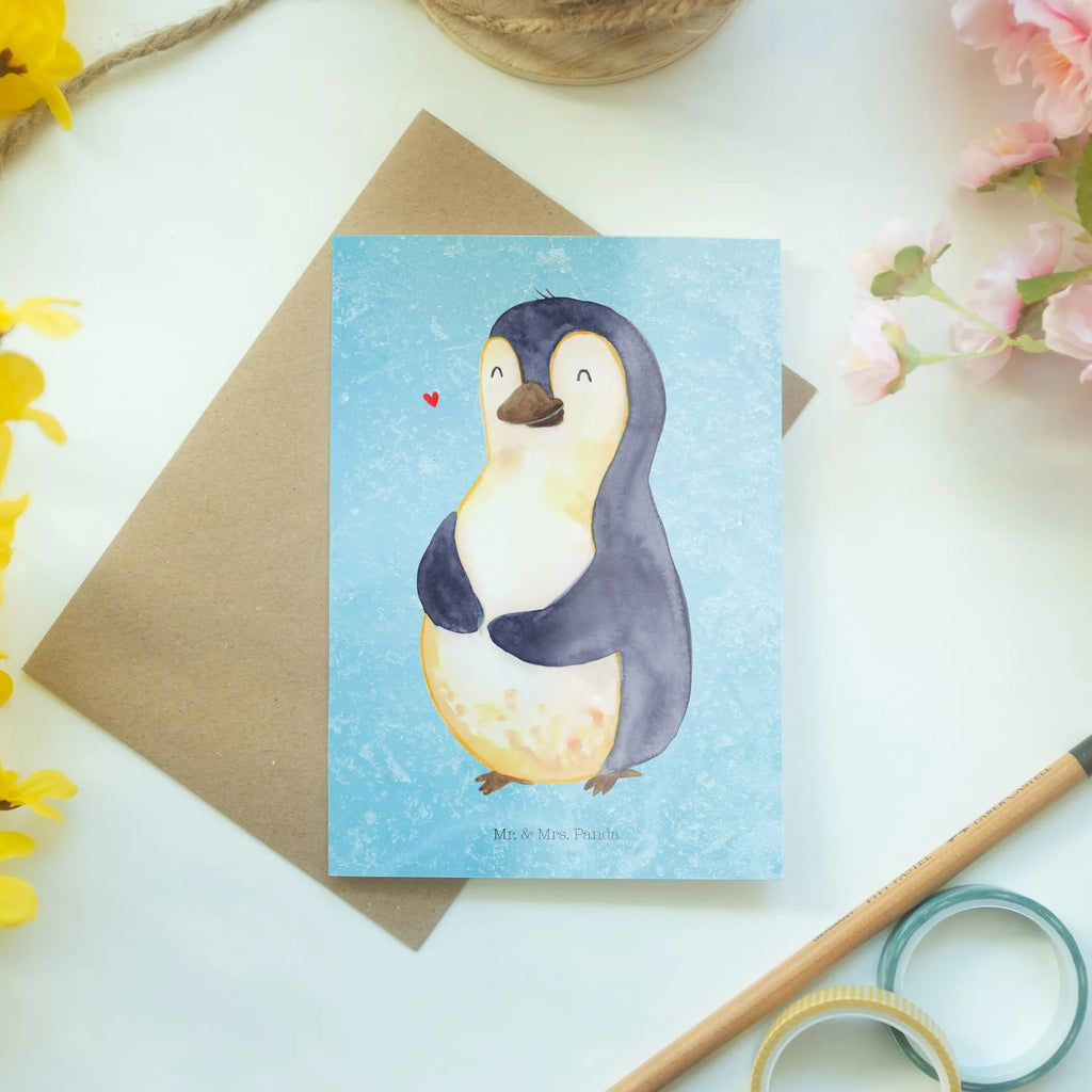 Kartka okolicznościowa Pingwin dieta Hochzeitskarte, Ansichtskarten, Karte, Grußkarte, Einladungskarte, Glückwunschkarte, Geburtstagskarte, Klappkarte, Pinguin, Pinguine, Abnehmen, Körperliebe, Selbstrespekt, Gewicht, Selbstliebe, Abspecken, Motivation, Diät