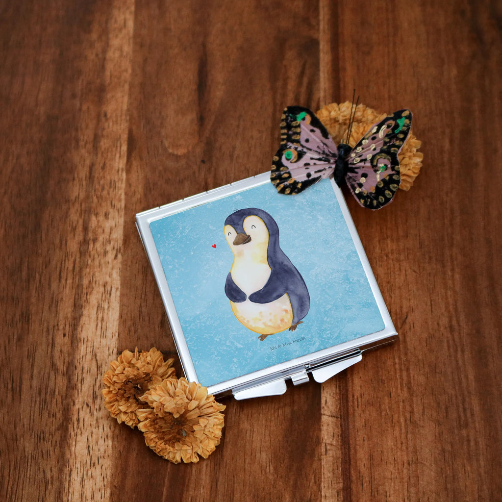 Kwadratowe lusterko do torebki Pingwin dieta Pinguin