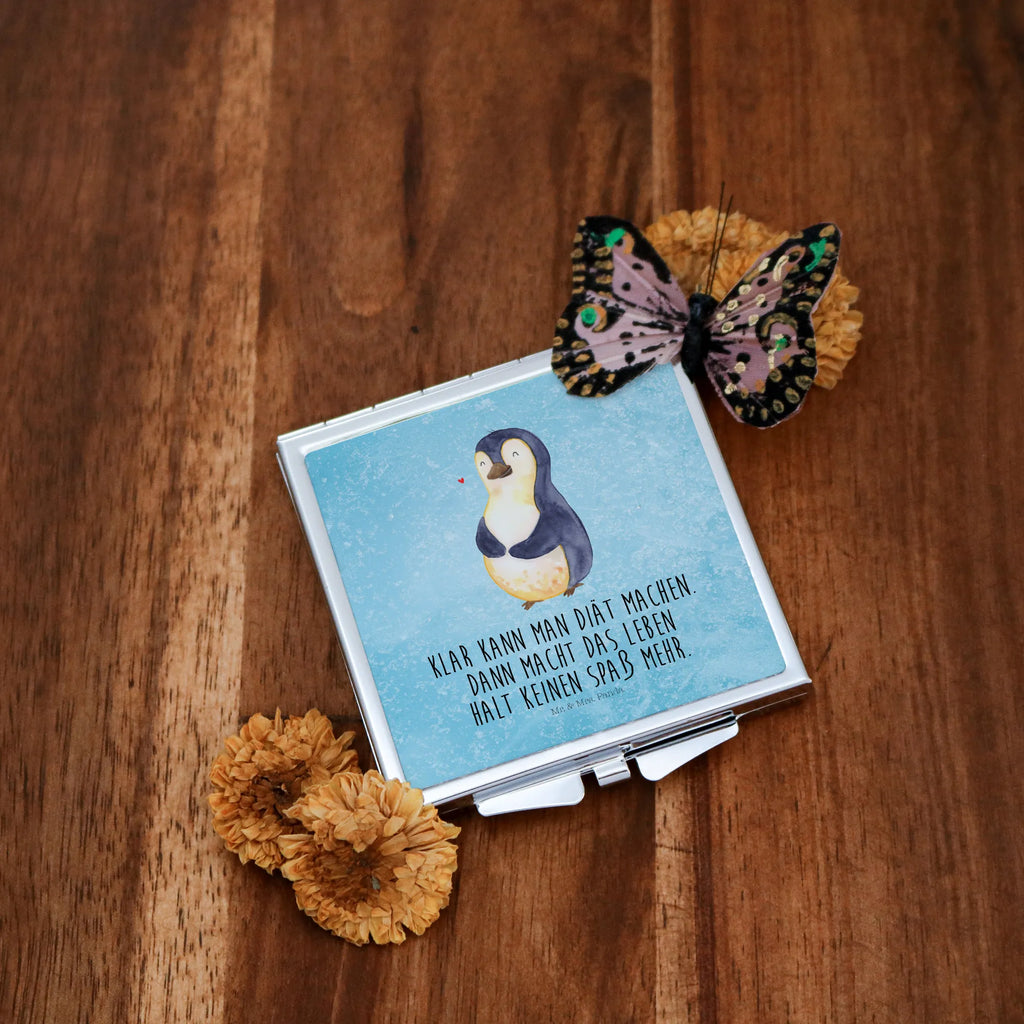 Kwadratowe lusterko do torebki Pingwin dieta Pinguin