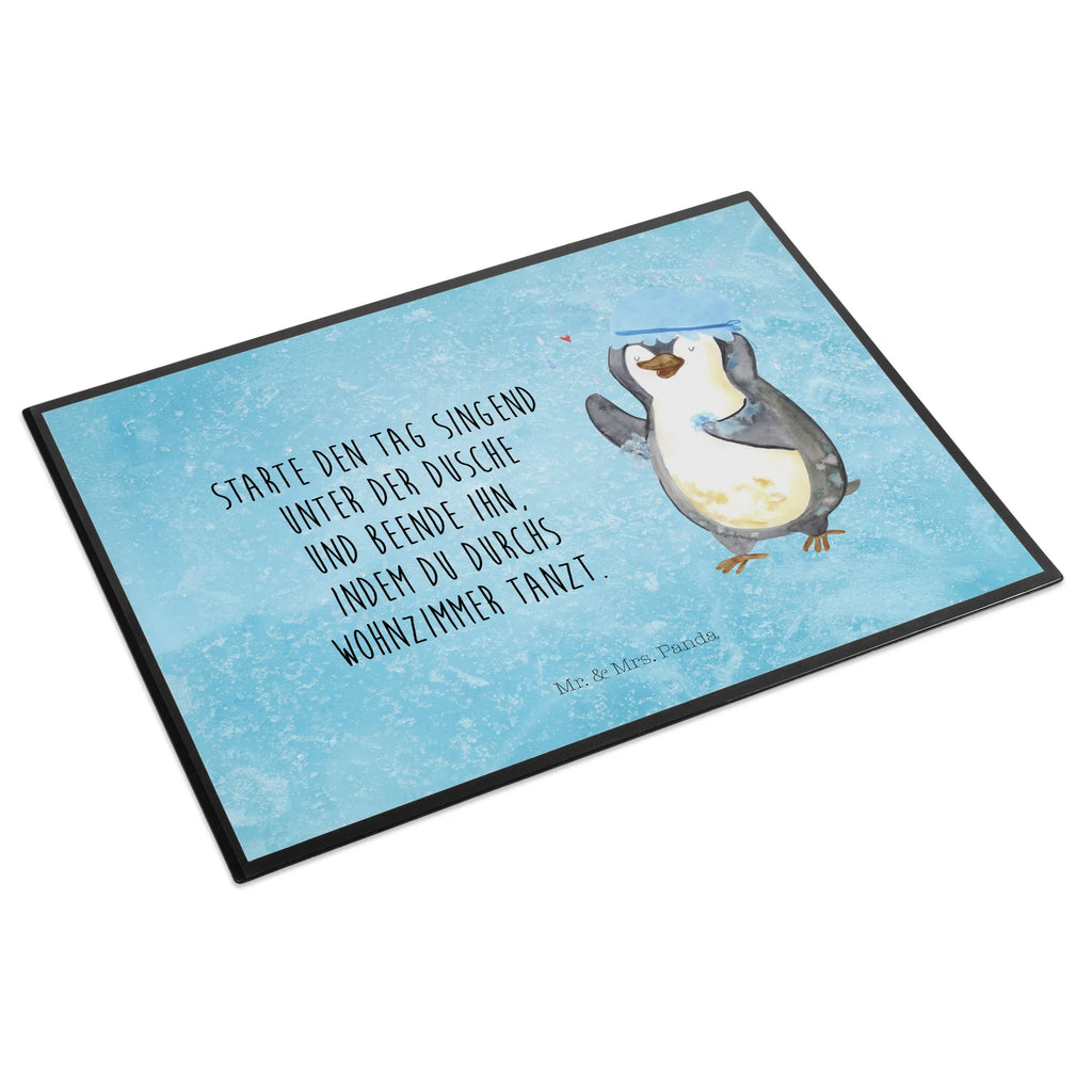 Schreibtischunterlage Pinguin duscht Schreibtischauflage, Schreibtischunterlage Groß, Schreibwaren, Büroartikel, Schreibunterlage, Bürobedarf, Schreibtisch Unterlagen, Pinguin, Pinguine, Lebensmotto, Dusche, glücklich sein, Neustart, Motivation, duschen, Neuanfang