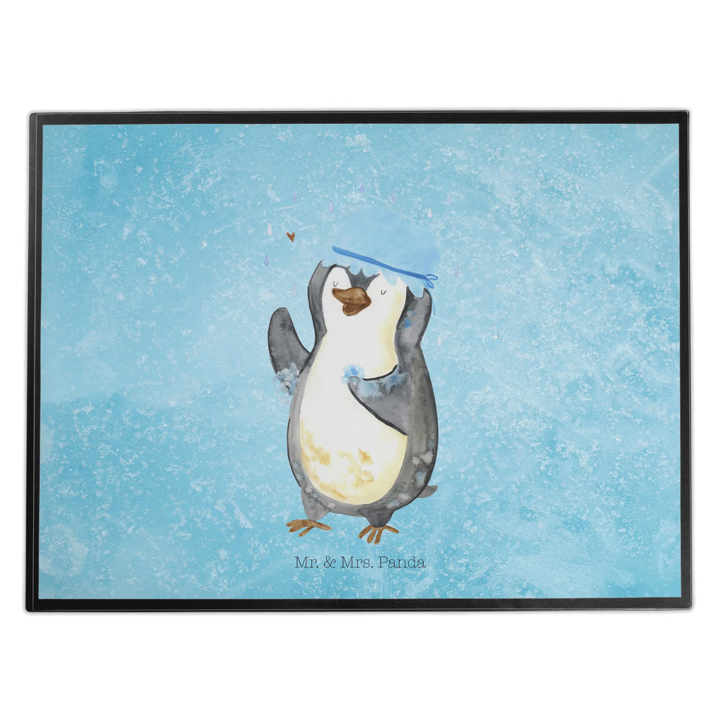 Schreibtischunterlage Pinguin duscht Schreibtischauflage, Schreibtischunterlage Groß, Schreibwaren, Büroartikel, Schreibunterlage, Bürobedarf, Schreibtisch Unterlagen, Pinguin, Pinguine, Lebensmotto, Dusche, glücklich sein, Neustart, Motivation, duschen, Neuanfang