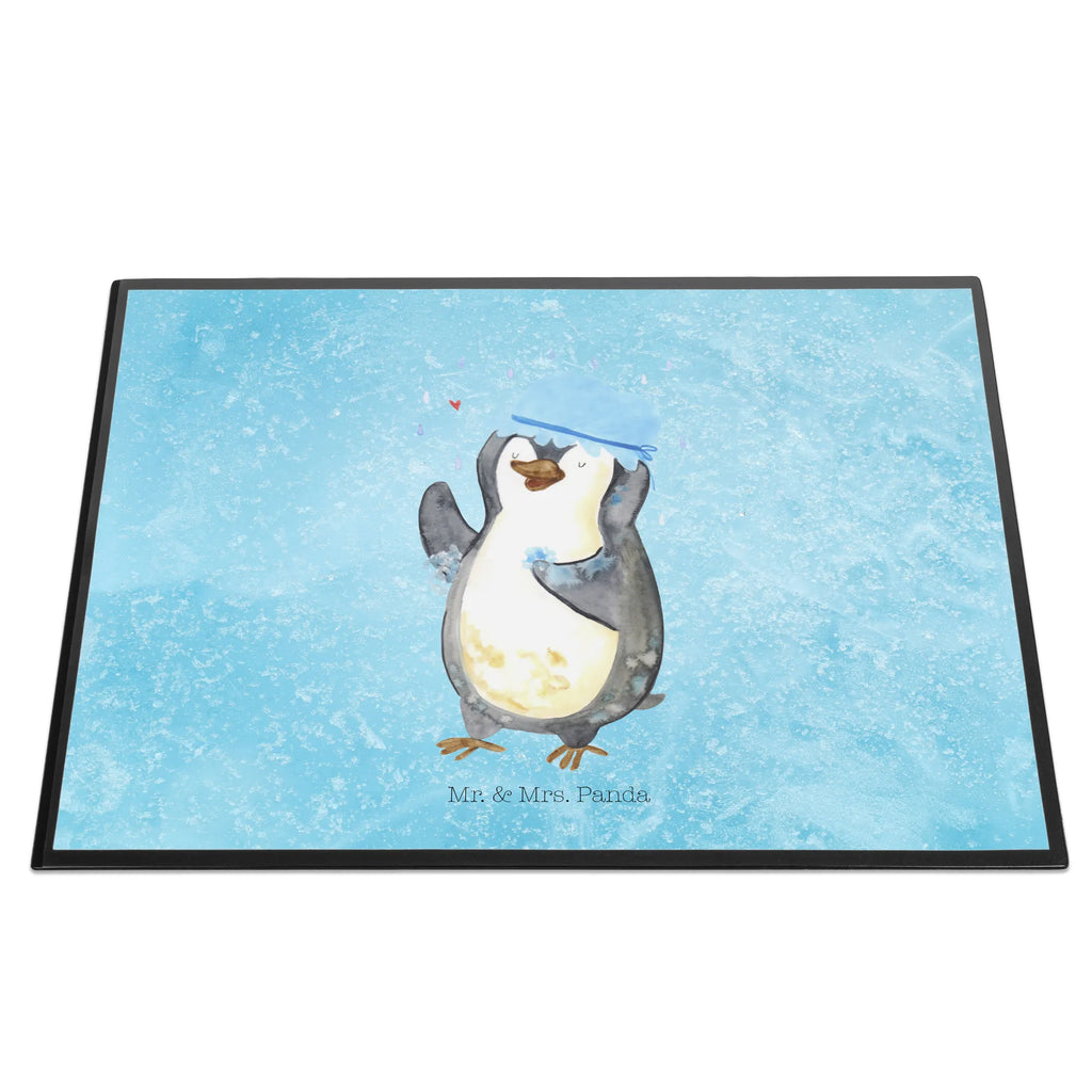 Schreibtischunterlage Pinguin duscht Schreibtischauflage, Schreibtischunterlage Groß, Schreibwaren, Büroartikel, Schreibunterlage, Bürobedarf, Schreibtisch Unterlagen, Pinguin, Pinguine, Lebensmotto, Dusche, glücklich sein, Neustart, Motivation, duschen, Neuanfang