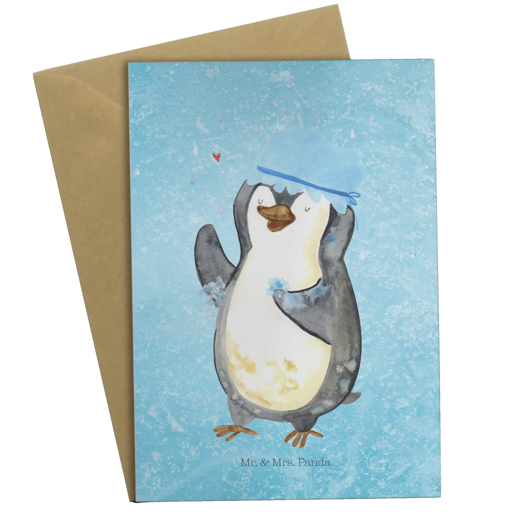 Greetings card Penguin have a shower Grußkarte, Glückwunschkarte, valentinstagskarte, neujahrskarte, firmungskarte, Motivkarte, babykarte, jubiläumskarte, spruchkarte, vatertagskarte, hochzeitskarten, glückwunschkarten, einladungskarten, osterkarte, osterkarten, dankeskarten, abiturkarte, Klappkarte, genesungskarte, weihnachtskarten, Beileidskarte, kommunionskarte, Grußkarten, Pinguin, Dusche, Motivation, Pinguine, Lebensmotto, Duschen, Neustart, glücklich sein, Neuanfang