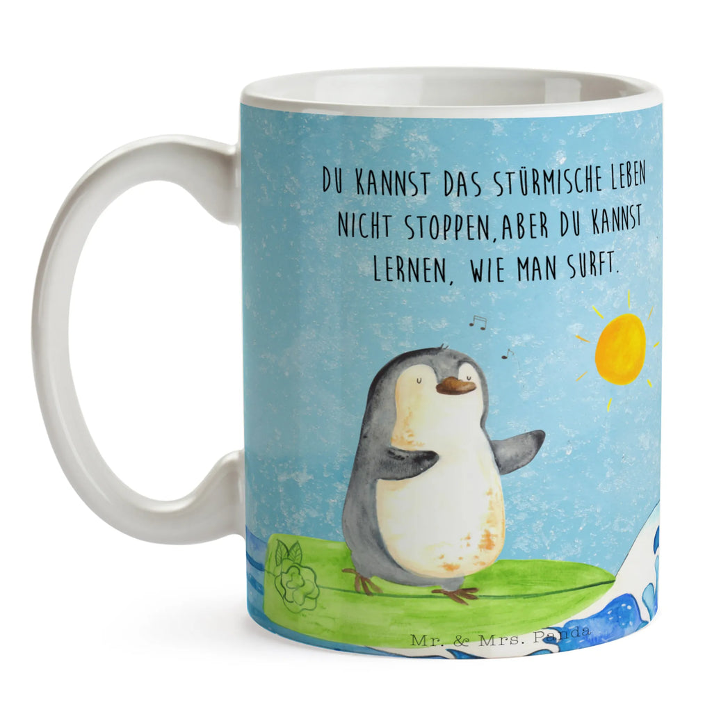 Mug Penguin surfer office mug, ceramic mug, custom mug, mug with designs, latte mug, novelty mug, personalized mug, tea mug, coffee mug, mug, gift mug, mug with quotes, porcelain mug, Penguin, North Pole, Winter, Penguins, surfing, Portugal, wave riding, penguins, waves, Hawaii, holidays, surfers