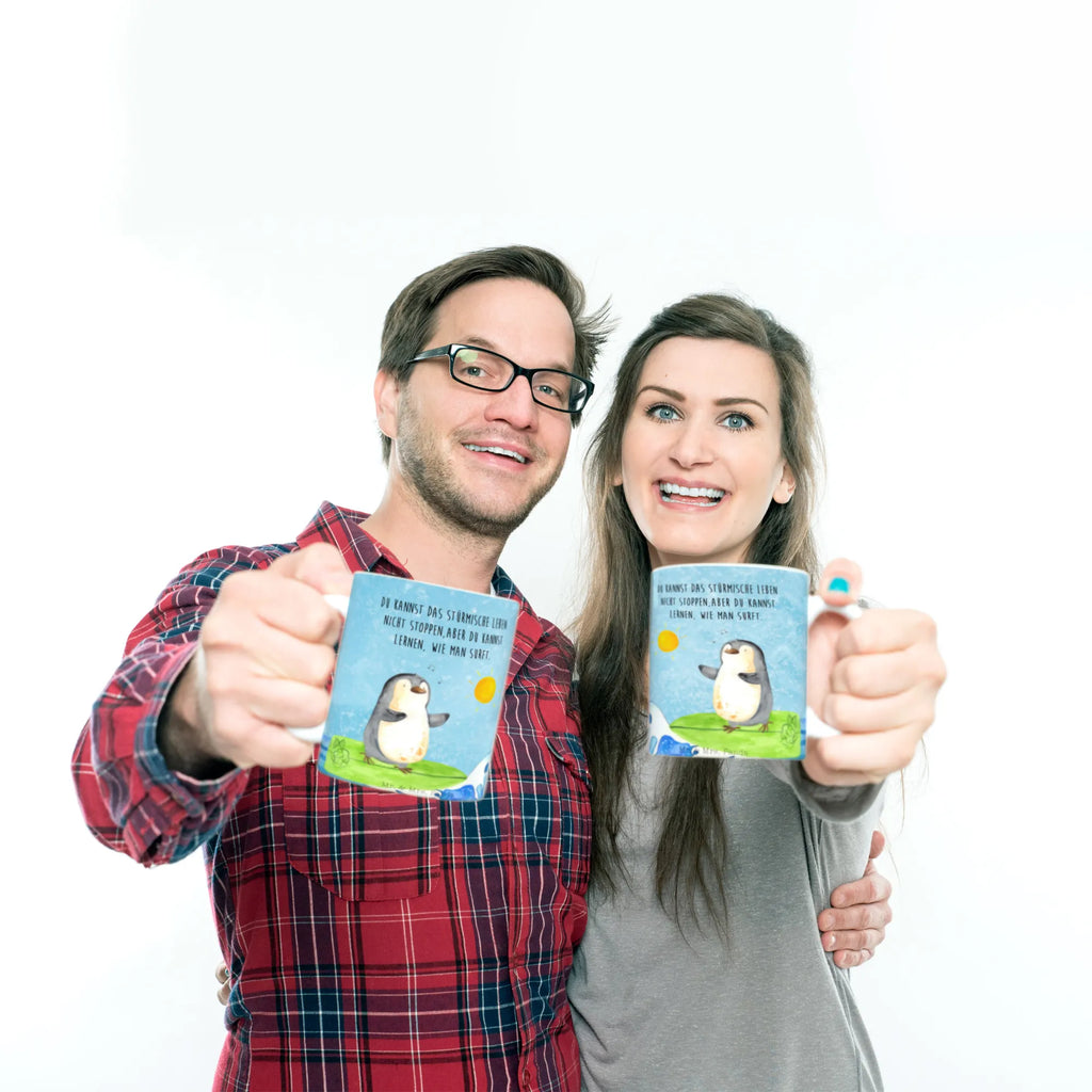 Mug Penguin surfer office mug, ceramic mug, custom mug, mug with designs, latte mug, novelty mug, personalized mug, tea mug, coffee mug, mug, gift mug, mug with quotes, porcelain mug, Penguin, North Pole, Winter, Penguins, surfing, Portugal, wave riding, penguins, waves, Hawaii, holidays, surfers