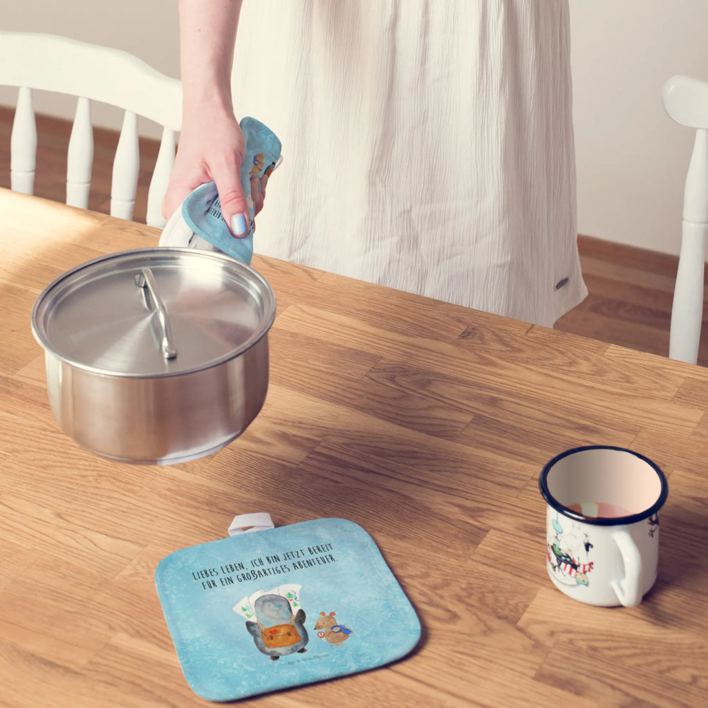 2-elementowy zestaw podkładek pod garnki Pingwin i Mysz Wędrowcy Topfuntersetzer, Schöne Topflappen, Topflappenset, Topflappen 2er Set, Topfhandschuhe, Topflappen, Ofenhandschuhe, Topflappen mit Spruch, Topflappen lustig, Topfhandschuh, Ofenhandschuh, Topflappen Set, Pinguin, wandern, Abenteuer, Wanderlust, Roadtrip, Pinguine, Abenteurer, Ausflug