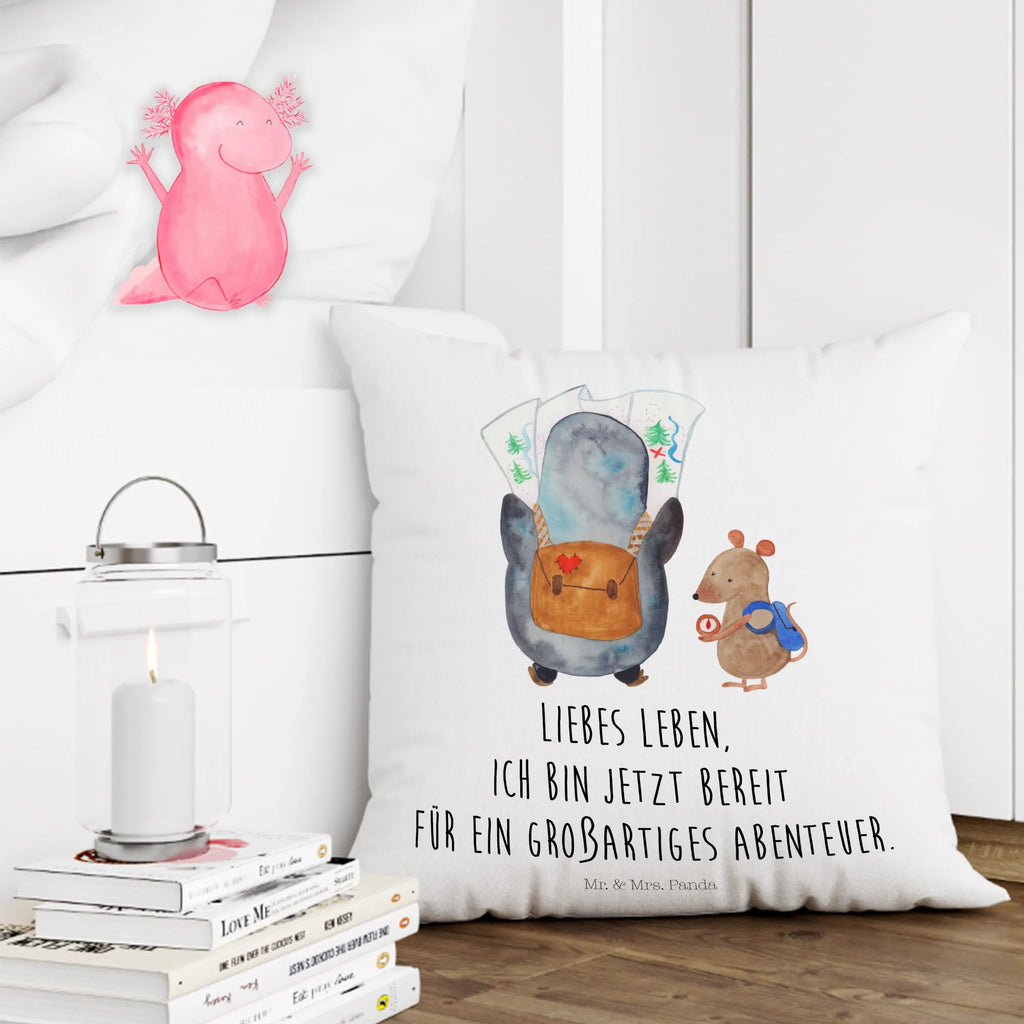 40x40 poduszka Pingwin i Mysz Wędrowcy Pinguin