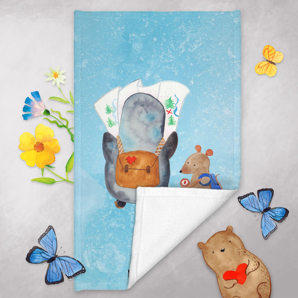 Hand towel Penguin & Mouse Hiker Reisehandtuch, handtuch bad, reisehandtücher, gesichtstuch, gesichtshandtuch, Handtuch, bad handtuch, handtücher, Gästehandtuch, frotteehandtücher, handtuch badezimmer, Gästehandtücher, sporthandtücher, handtücher 50x100, sporthandtuch, baumwollhandtücher, Handtuch 50x100, kinderhandtücher, Duschtuch, Mittelgroßes Handtuch, Kinderhandtuch, Pinguin, Abenteuer, Pinguine, Wanderlust, Wandern, Ausflug, Roadtrip, Abenteurer