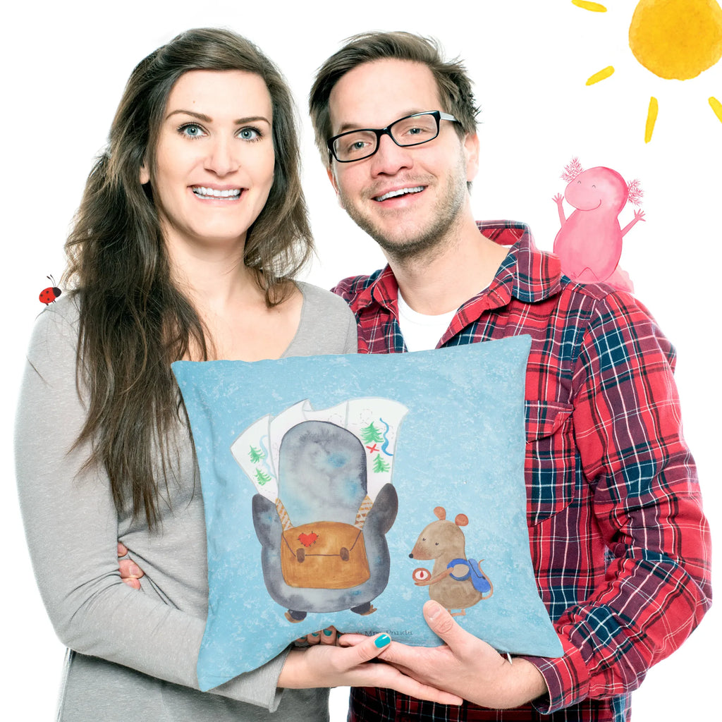 40x40 poduszka Pingwin i Mysz Wędrowcy Pinguin