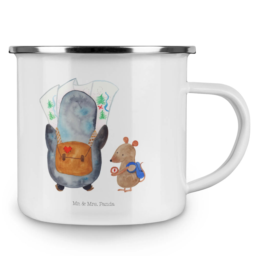 Enamel camping mug Penguin & Mouse Hiker reisetasse, Emaille Becher, Tasse Emaille, emaillebecher, Teetasse, Metalltasse, wanderbecher, wandertasse, Kaffeetasse, Teebecher, Blechtasse, Reisebecher, Campingtasse, becher emaille, Emaille Tasse, Campingbecher, Becher, Emailletasse, Trinkbecher, Pott, Tasse, metallbecher, blechbecher, Kaffeebecher, Pinguin, Wandern, Abenteurer, Ausflug, Wanderlust, Roadtrip, Pinguine, Abenteuer