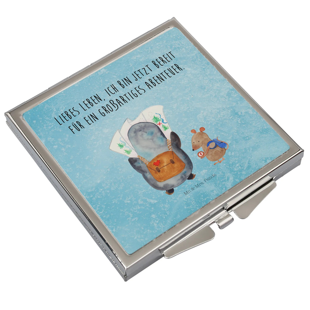 Kwadratowe lusterko do torebki Pingwin i Mysz Wędrowcy Schminkspiegel To Go, Handspiegel Geschenkidee, Klappbarer Handspiegel, Kosmetikspiegel Klein, Tragbarer Spiegel, Handspiegel Mit Hülle, Handspiegel Zum Mitnehmen, Deko Handspiegel, Mini Spiegel, Schminkspiegel Kompakt, Taschen-Kosmetikspiegel, Klappbarer Taschenspiegel, Reise Spiegel, Spiegel Für Unterwegs, Klappspiegel, Handspiegel Für Damen, Handtaschenspiegel, Vintage Kompaktspiegel, Quadratischer Handspiegel, Spiegel Für Schminktasche, Runder Taschenspiegel, Design Taschenspiegel, Spiegel Für Handtasche, Taschenspiegel, Spiegel Für Make-Up Tasche, Kompaktspiegel, Pinguin, Wanderlust, Pinguine, Roadtrip, Abenteuer, Abenteurer, wandern, Ausflug