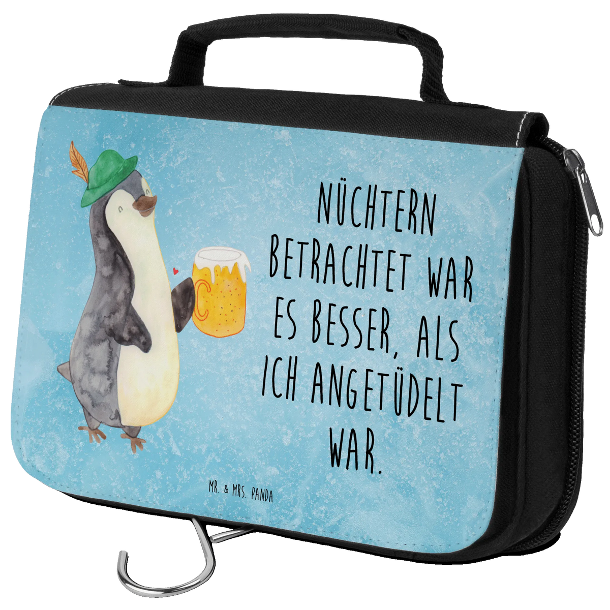 Kulturbeutel Pinguin Bier Reisebeutel, Waschtasche, Reise-Kulturtasche, hygienebeutel, badtasche, Waschbeutel, Schminkbeutel, duschbeutel, Kosmetiktasche, Kulturtasche, beautycase, beauty case, hygienetasche, Kulturbeutel, Toilettentasche, Make-Up Tasche, Kosmetikbeutel, Schminktasche, Necessaire, kulturtäschchen, kosmetiktäschchen, Pinguin, Oktoberfest, Bier, Pinguine