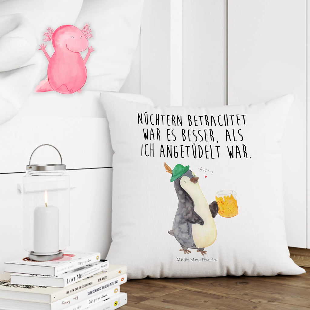 Cushion Penguin Beer sofa, 40x40, bed, pad, Pillow, 40 x 40, cushion, settee, soft, bedroom, couch, pillow case, pillows, fluffy, Penguin, North Pole, Winter, Penguins, beer, Oktoberfest, penguins