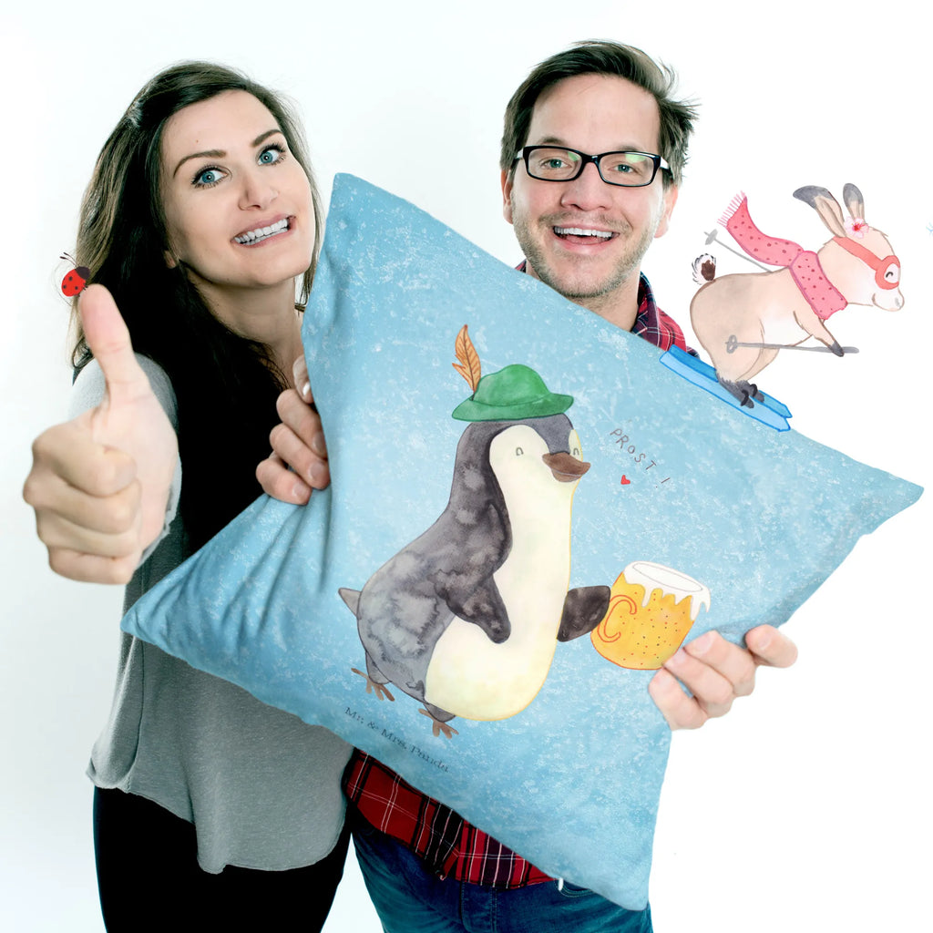 Cushion Penguin Beer sofa, 40x40, bed, pad, Pillow, 40 x 40, cushion, settee, soft, bedroom, couch, pillow case, pillows, fluffy, Penguin, North Pole, Winter, Penguins, beer, Oktoberfest, penguins