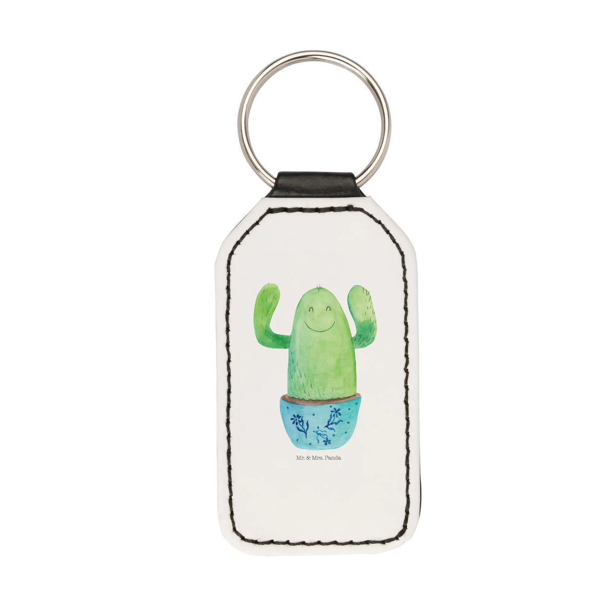 Rectangular key ring cactus happy lucky charm, bag pendant, pendant, key ring, keychain, cactus, cactuses, plants, cactus plant, small green cactus, office life, mother, child protection, saying, colleague, funny, family, friend, cacti, new start, office, motivation, education