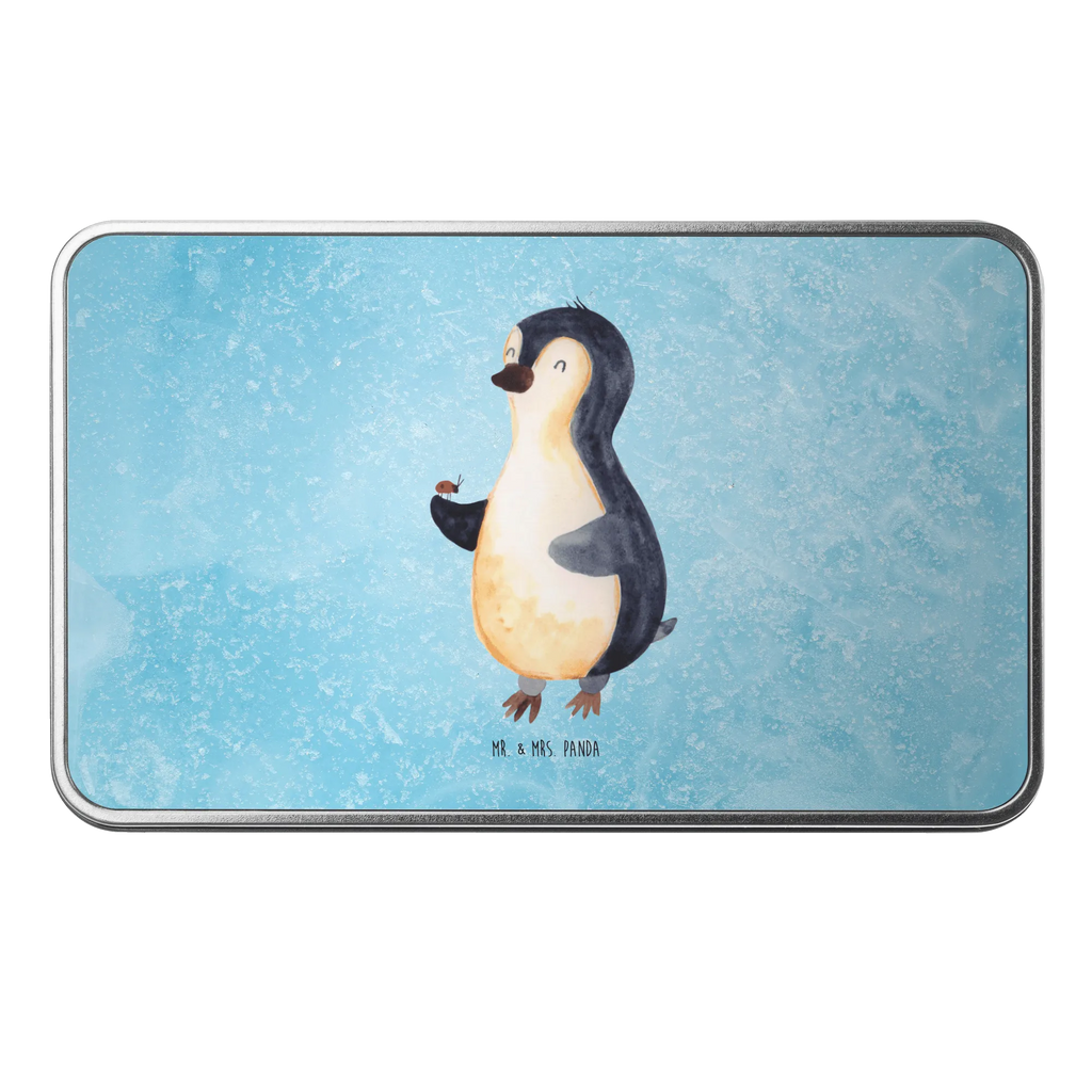 Metal tin Penguin ladybug storage box, Tin can, metal box, lunch box, cookie tin, lock-up box, storage tin, container, tin box, aluminium tin, tins, Penguin, North Pole, Winter, Penguins, love, ladybird, joy of life, penguins, happiness, wonder, joy