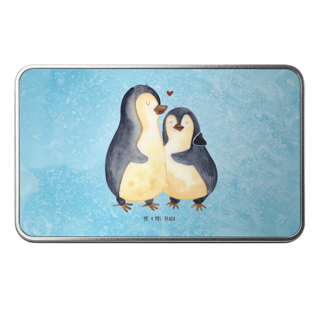 Metal tin Penguin embrace storage box, lunch box, cookie tin, aluminium tin, metal box, container, lock-up box, tin box, Tin can, storage tin, tins, Penguin, North Pole, Winter, Penguins, wedding, love gift, anniversary, lovers, wedding gift, love, wedding day, penguin, proof of love, engagement