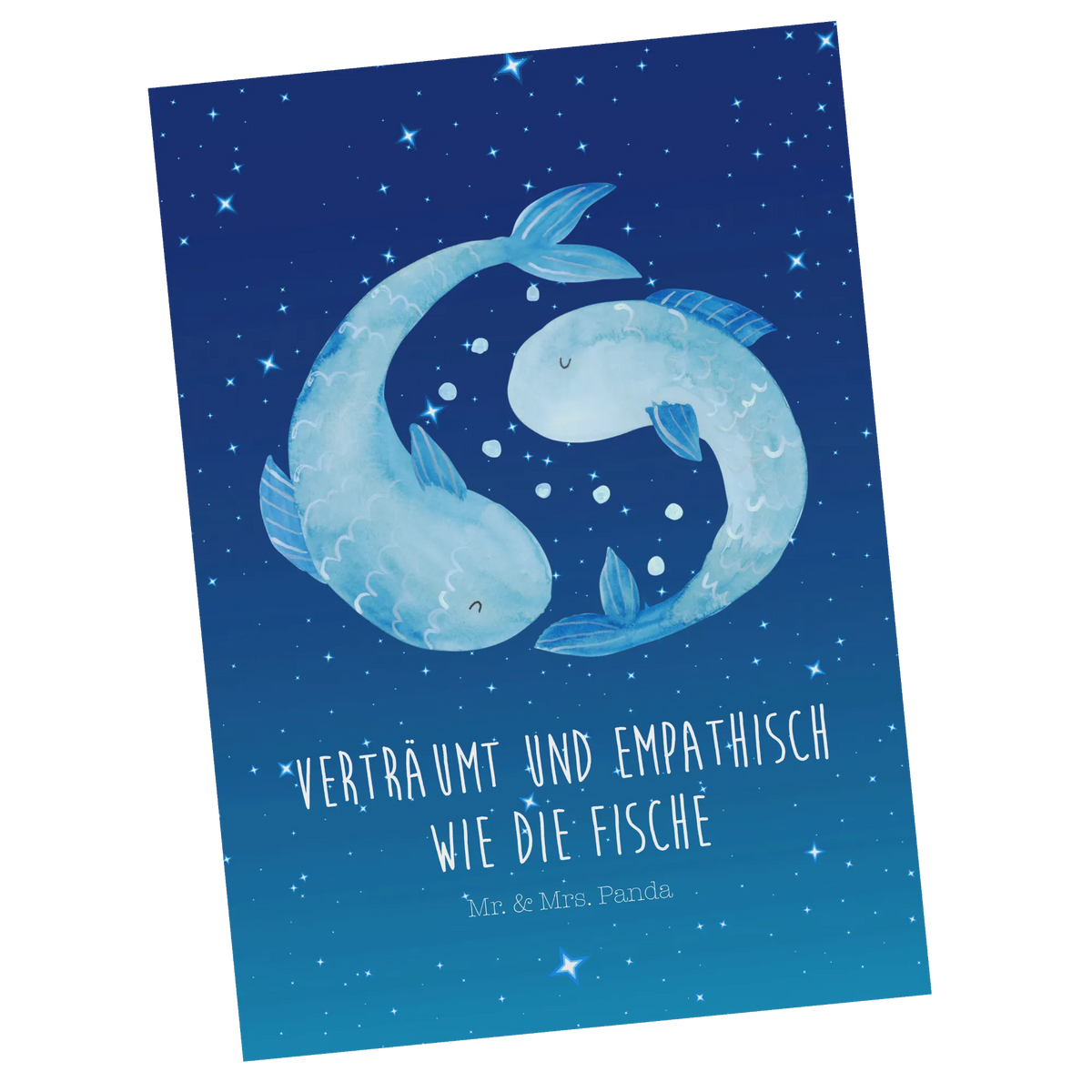 Postcard Star sign fish constellations, birthdays, astrology, date of birth, month of birth, birthday february, birthday march, gift march, gift february, fish gift, fish sign, fish constellation