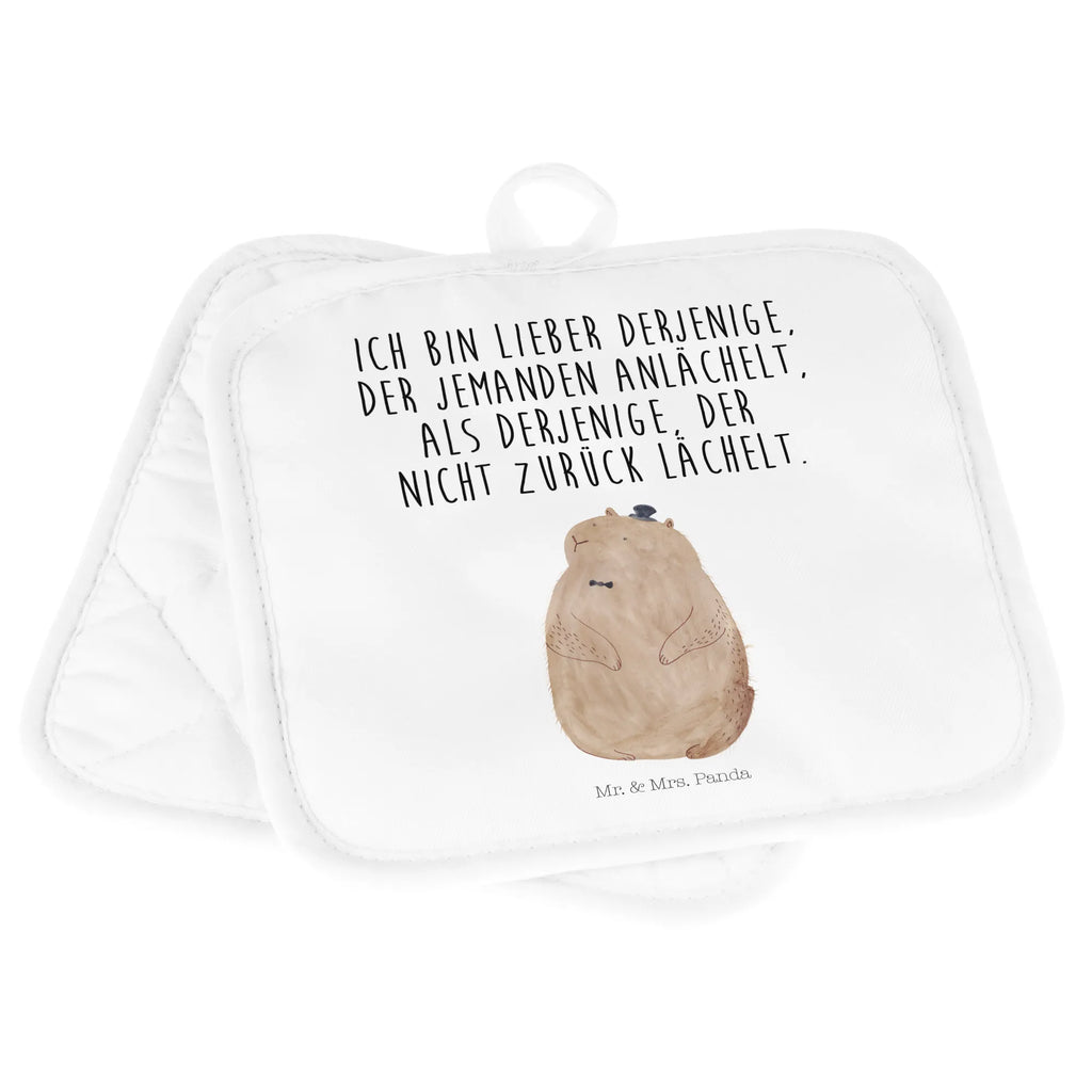 2er Set Topflappen  Murmeltier Topflappen Set, Topflappen 2er Set, Topfhandschuhe, 2er Set Topflappen, Topfuntersetzer, Topflappen, topfhalter, Topflappenset, Tiermotive, Gute Laune, Lustige Sprüche, Tiere, Knigge, Murmeltier, Freundlichkeit, Anstand, Respekt, Fröhlichkeit