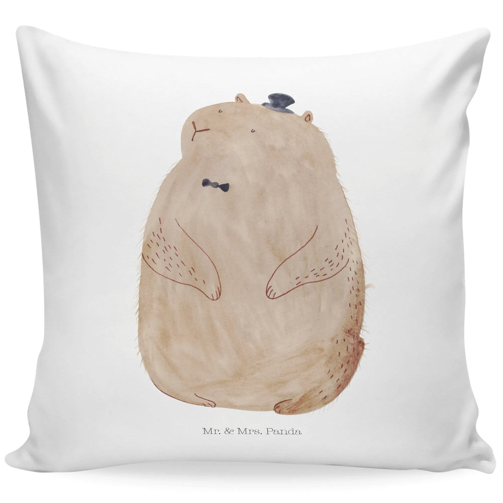 Cushion Groundhog bed, Pillow, sofa, soft, settee, cushion, 40x40, fluffy, couch, pillow case, 40 x 40, pillows, bedroom, pad, small animals, cute, funny, cute animal motives, hand drawn, small world, funny sayings, good mood, happy, gifts, gift ideas, special gifts, animal lover, card, etiquette, friendliness, decency, cheerfulness, Groundhog, respect