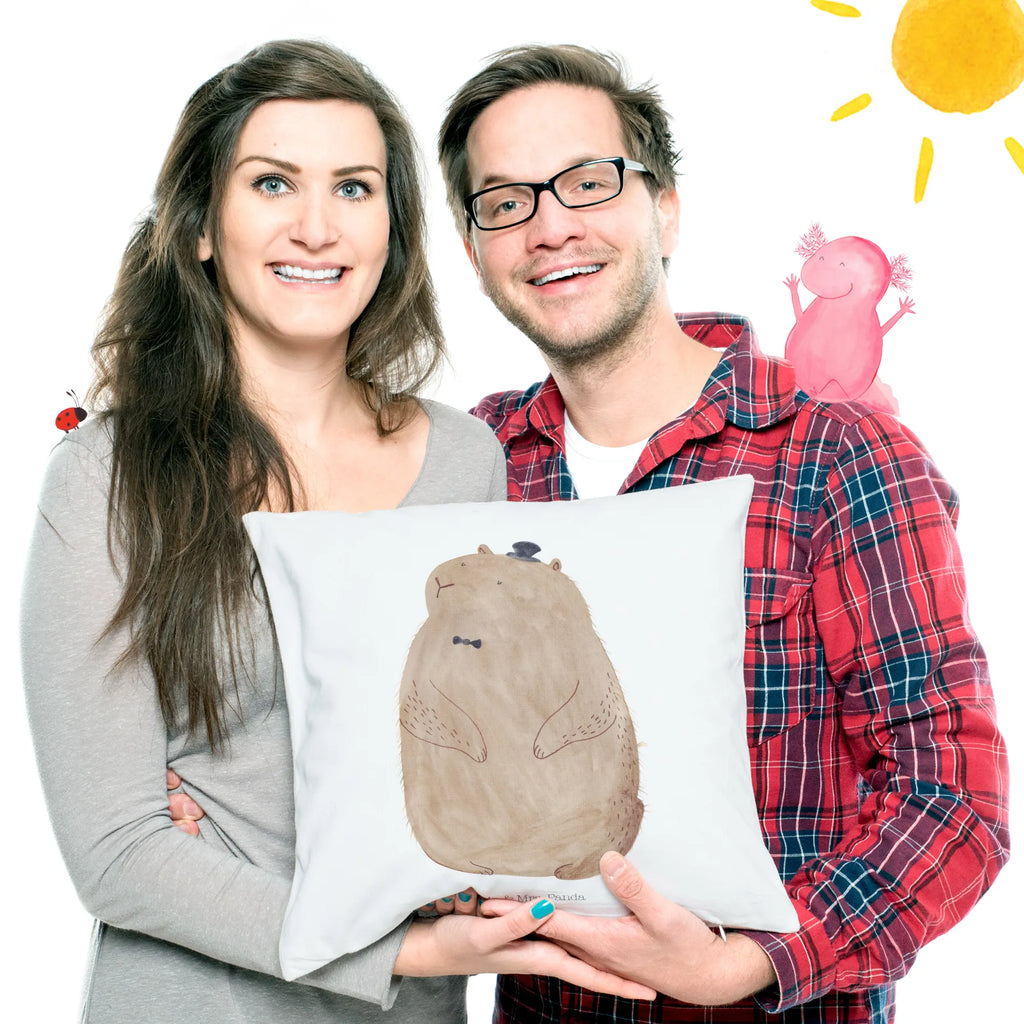 Cushion Groundhog bed, Pillow, sofa, soft, settee, cushion, 40x40, fluffy, couch, pillow case, 40 x 40, pillows, bedroom, pad, small animals, cute, funny, cute animal motives, hand drawn, small world, funny sayings, good mood, happy, gifts, gift ideas, special gifts, animal lover, card, etiquette, friendliness, decency, cheerfulness, Groundhog, respect