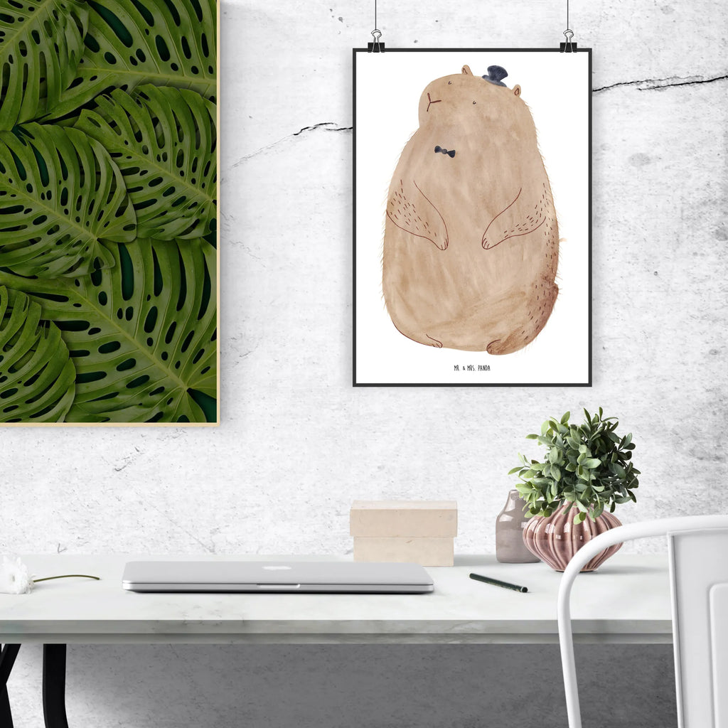 Poster Murmeltier Wandbild, kunstdruck poster, kunstposter, drucke, wandkunst, Wandposter, Wanddeko Bild, Bild, Poster, Wandschmuck, Wanddekoration, Designposter, Plakat, Bild für Wand, wanddeko, Posterdruck, kunst für die wand, Mr. & Mrs. Panda Poster, Deko Bild, grafikposter, wanddruck, Kunstdruck, Gute Laune, Tiere, Tiermotive, Lustige Sprüche, Respekt, Murmeltier, Anstand, Knigge, Fröhlichkeit, Freundlichkeit