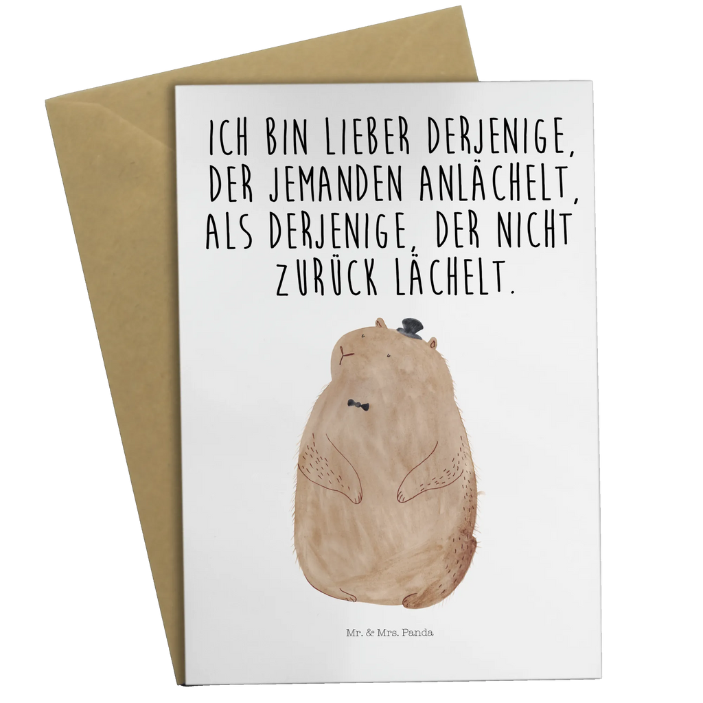 Greetings card Groundhog birthday card, greeting card, wedding card, invitation card, folding card, small animals, cute, funny, cute animal motives, hand drawn, small world, funny sayings, good mood, happy, gifts, gift ideas, special gifts, animal lover, card, respect, Groundhog, cheerfulness, decency, friendliness, etiquette