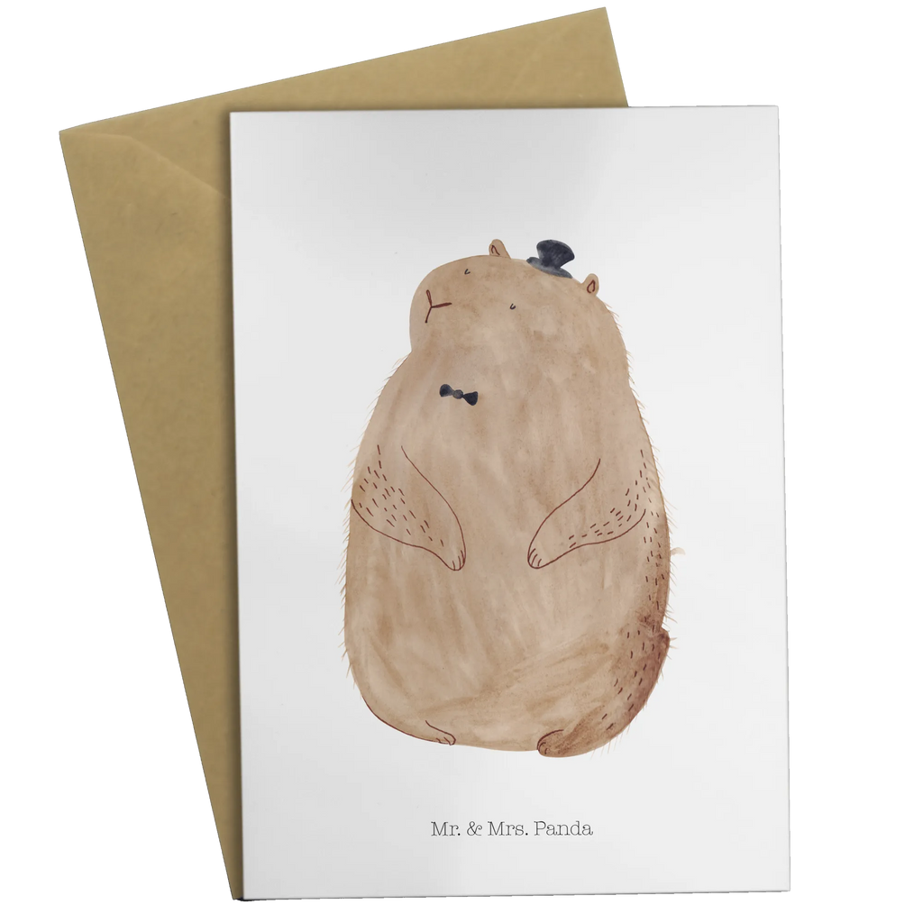 Greetings card Groundhog birthday card, greeting card, wedding card, invitation card, folding card, small animals, cute, funny, cute animal motives, hand drawn, small world, funny sayings, good mood, happy, gifts, gift ideas, special gifts, animal lover, card, respect, Groundhog, cheerfulness, decency, friendliness, etiquette