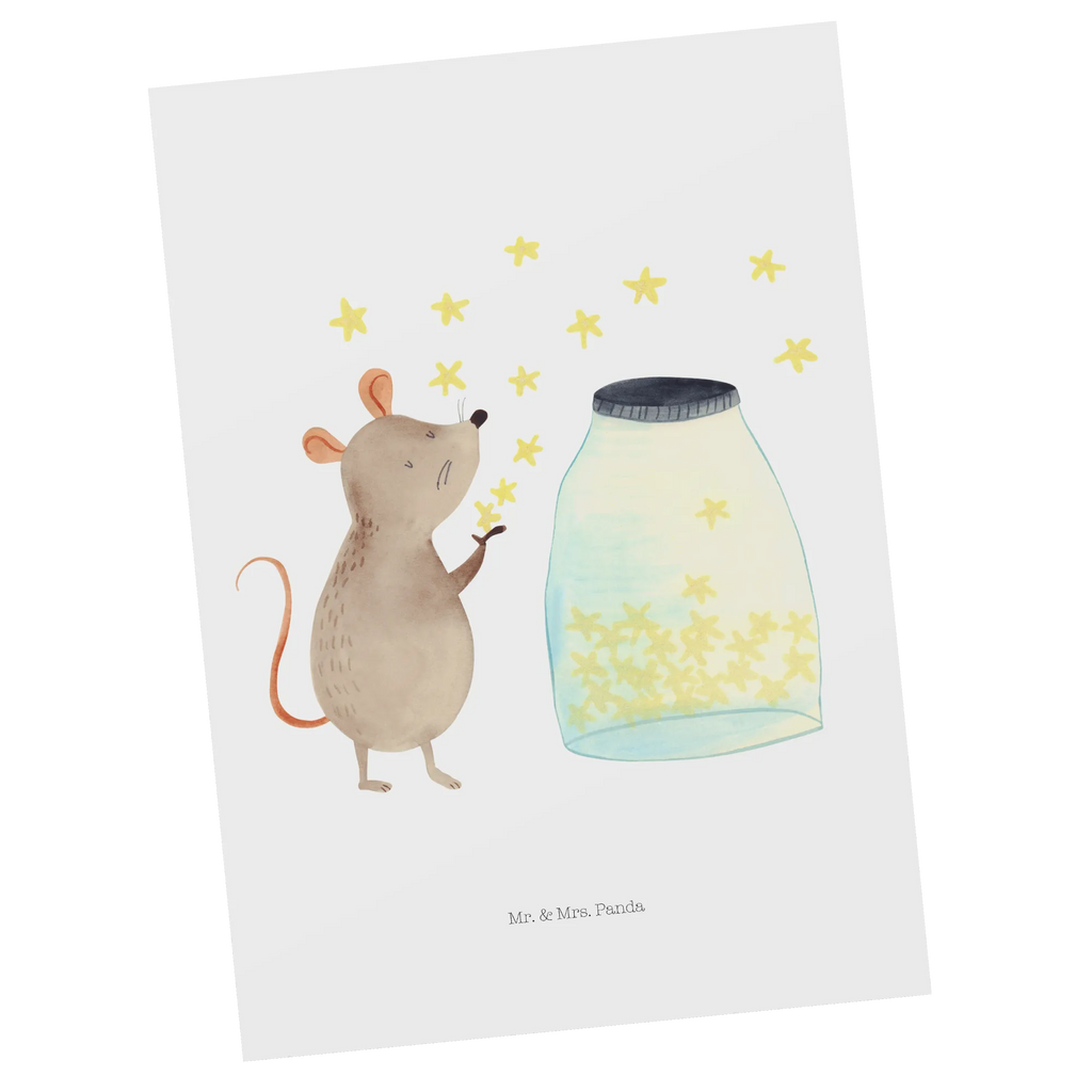 Pocztówka mysz Gwiazdy Ansichtskarten, Designkarte, bildkarte, Motivkarte, Postkarte, Kunstkarten, spruchkarte, kunstkarte, Postkarten, Fotokarte, einzelkarte, Ansichtskarte, Grußkarte, Tiere, Tiermotive, Lustige Sprüche, Gute Laune, Träume, Geburt, Taufgeschenk, Erstes Kind, Kindergeburtstag, Sterne, Schwangerschaft, Geburtstag, Maus, Taufe, Hoffnung, Kind, Wunsch