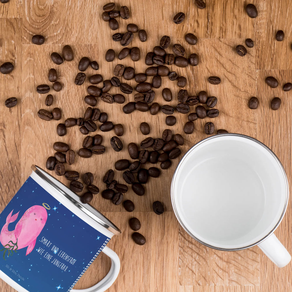 Enamel camping mug Star sign Virgo metal camping mug, bushcraft mug, camping mug, steel mug for camping, stainless steel drinking cup, tin coffee cup, outdoor cup, camper mug, camping metal cup, lightweight camping mug, camp coffee mug, hiking mug, enamel camping cup, travel mug, backpacking mug, enamel drinking mug, adventure mug, enamel mug, campfire mug, metal cup, constellations, birthdays, astrology, zodiac, date of birth, month of birth, birthday August, birthday September, gift August, gift, mermaid, virgin zodiac sign, virgin, gift September