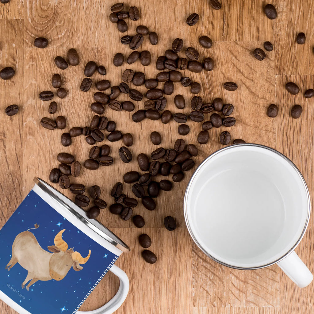 Kempingowy kubek emaliowany Znak zodiaku Byk Znak zodiaku, gwiazdozbiór, horoskop, astrologia, ascendent