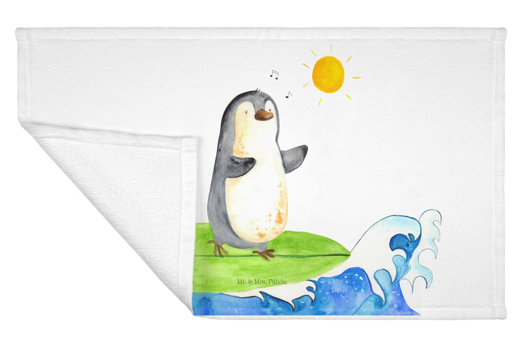 Handtuch Pinguin Surfer Handtuch, Badehandtuch, Badezimmer, Handtücher, groß, Kinder, Baby, Pinguin, Pinguine, surfen, Surfer, Hawaii, Urlaub, Wellen, Wellen reiten, Portugal