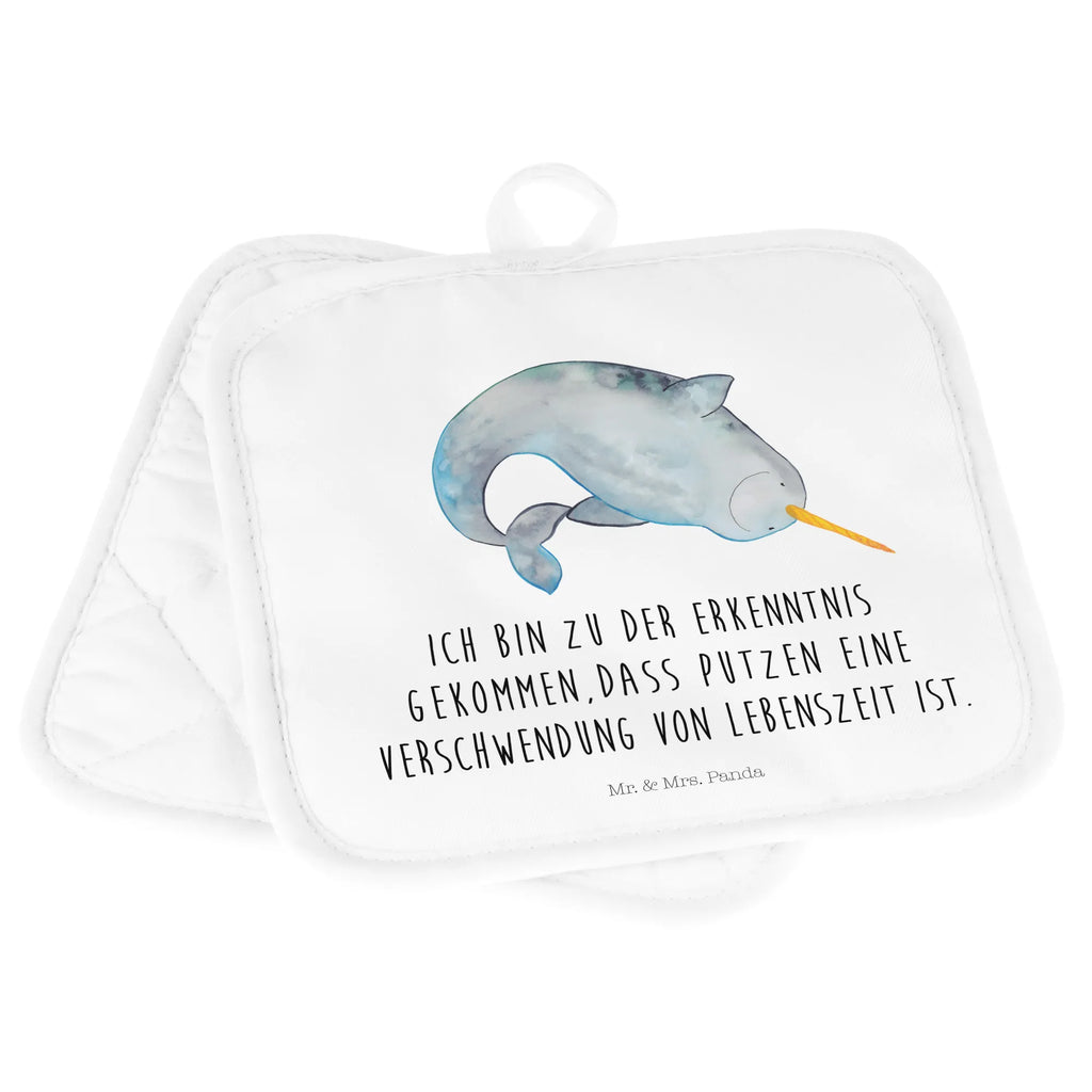 2er Set Topflappen  Narwal Topflappen, Topfhandschuhe, Topflappen 2er Set, Topflappenset, Topflappen Set, Topfuntersetzer, topfhalter, 2er Set Topflappen, Meerestiere, Urlaub, Meer, Narwal, Hausfrau, Putzen, Junggesellin, Kinderzimmer, Aufräumen, Wal