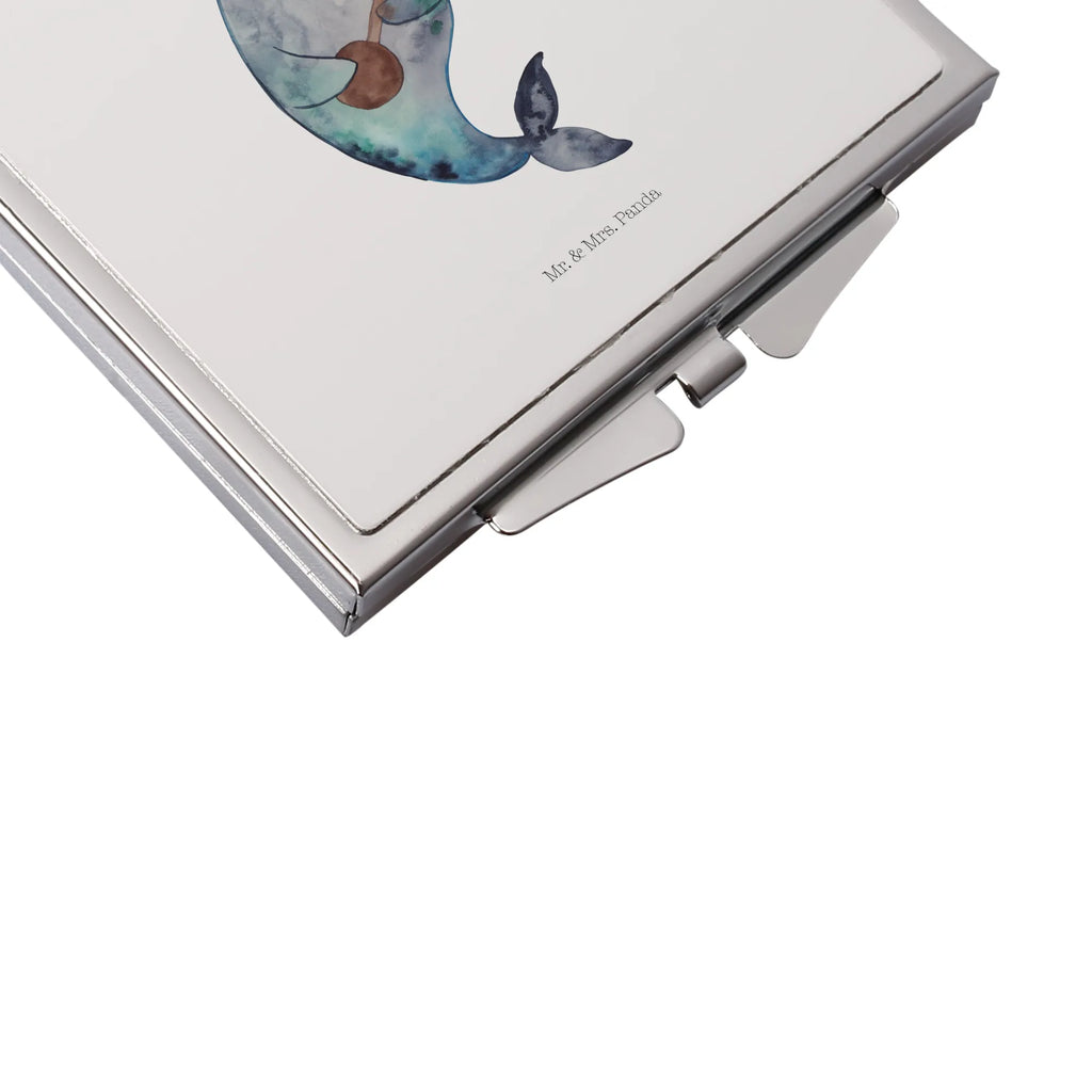 Kwadratowe lusterko do torebki narwal Gitara Reise Spiegel, Handspiegel Für Damen, Kompaktspiegel, Spiegel Für Make-Up Tasche, Tragbarer Spiegel, Spiegel Für Unterwegs, Taschen-Kosmetikspiegel, Mini Spiegel, Vintage Kompaktspiegel, Runder Taschenspiegel, Taschenspiegel, Design Taschenspiegel, Klappbarer Handspiegel, Deko Handspiegel, Silber, Schminkspiegel Kompakt, Klappspiegel, Schminkspiegel To Go, Handtaschenspiegel, Klappbarer Taschenspiegel, Kosmetikspiegel Klein, Handspiegel Zum Mitnehmen, Quadratischer Handspiegel, Spiegel Für Handtasche, Spiegel Für Schminktasche, Handspiegel Mit Hülle, Handspiegel Geschenkidee, Urlaub, Meer, Meerestiere, Probleme, Gespräche, Tanzen, Frust, Wal, Narwal, Problemlösung, Gitarre