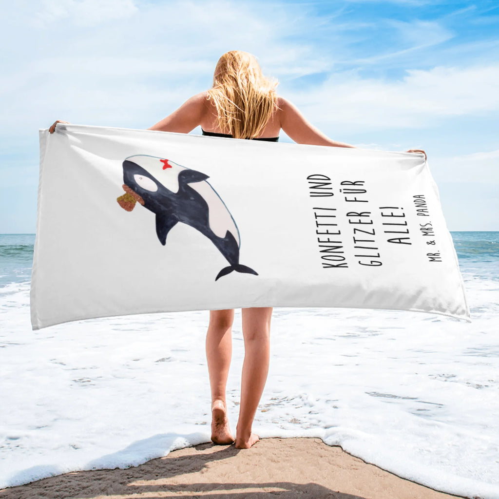 XL bath towel orca cylinder large beach towel, spa towel, extra large swim towel, oversized towel, luxury bath sheet, XL bath towel, Seafood, aquatic animals, ocean, sea, fish, shells, corals, reef, whale, narwhal, sea urchin, lobster, platypus, turtle, manatee, crocodile, orca, shrimp, gifts for seafood lovers, water world, underwater animals, underwater world, vacation, deep sea, seafood fans, gift ideas, seafood decoration, seafood posters, birthday, congratulations, party, feast, glitter, confetti, celebration