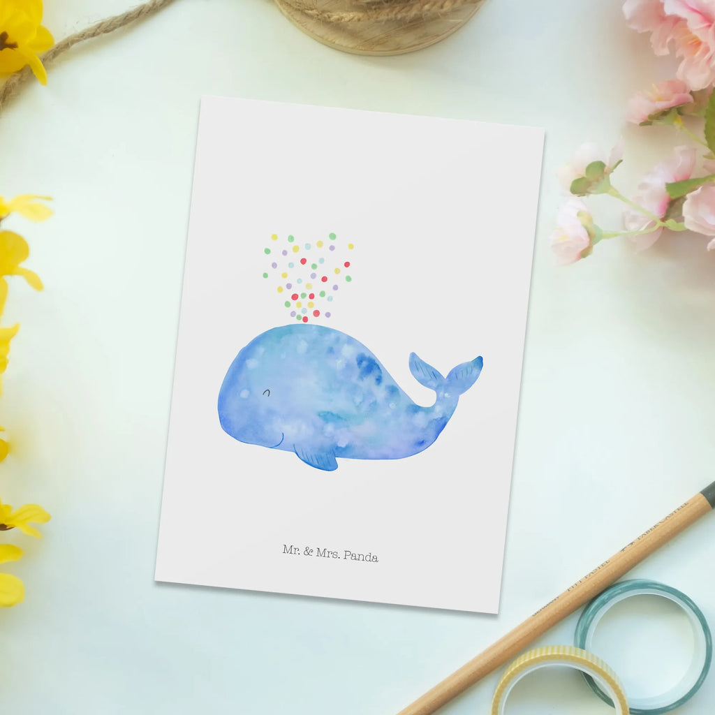 Postcard whale confetti Fotokarte, Postkarte, spruchkarte, Ansichtskarte, kunstkarte, Designkarte, einzelkarte, Motivkarte, Ansichtskarten, Postkarten, Grußkarte, bildkarte, Kunstkarten, Meer, Meerestiere, Urlaub, Wale, Konfetti, Diät, Geburtstag, Wal, Lebensabschnitt, Neuanfang, Trennung, Abnehmen, Motivation, Neustart