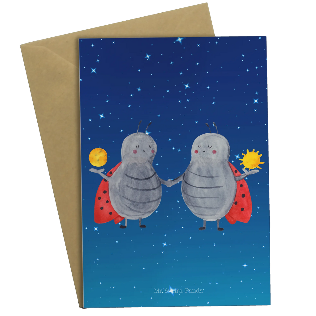 Greetings card Star sign twin greeting card, invitation card, wedding card, folding card, birthday card, constellations, birthdays, astrology, zodiac, date of birth, month of birth, ladybird, gift june, gift may, birthday may, twin gift, lucky beetle, twins, twin sister, twin zodiac sign, twin brother
