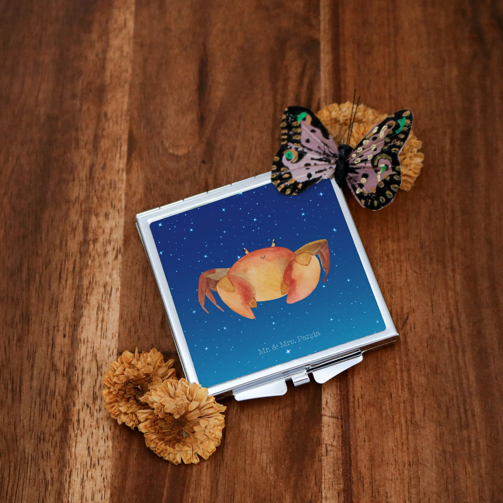 Handbag mirror Star sign Cancer make-up mirror, make up, silver, handbag, mirror, square, constellations, birthdays, astrology, zodiac, date of birth, month of birth, birthday july, present june, crab present, sea animal, birthday june, crab, present sea, crab zodiac sign, crabs, present july