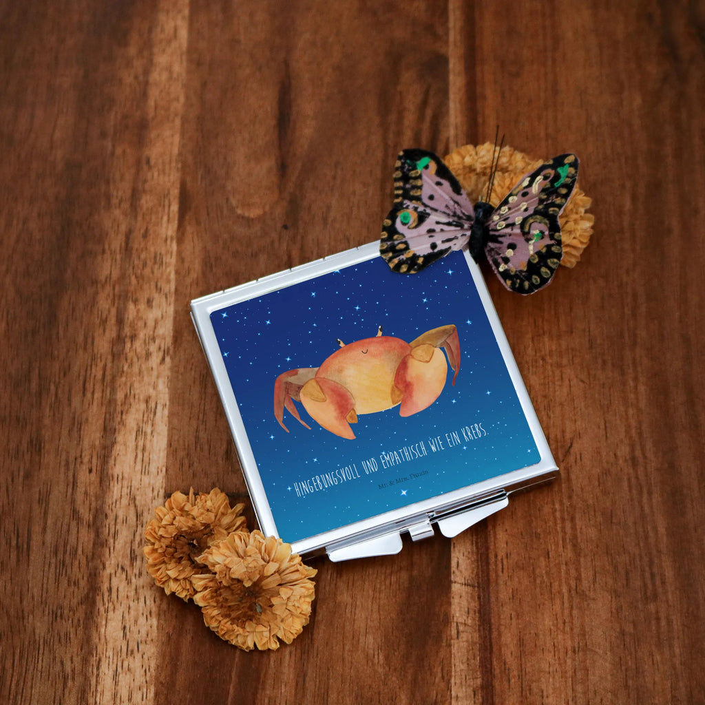 Handbag mirror Star sign Cancer make-up mirror, make up, silver, handbag, mirror, square, constellations, birthdays, astrology, zodiac, date of birth, month of birth, birthday july, present june, crab present, sea animal, birthday june, crab, present sea, crab zodiac sign, crabs, present july
