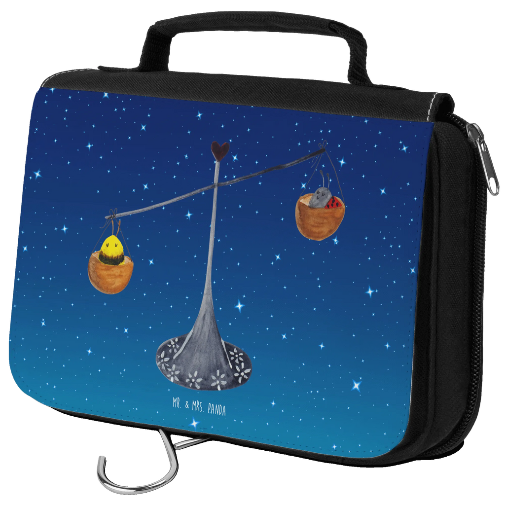 Wash bag Star sign Scale Toilet bag, Cosmetic bag, Gentlemen, Wash bag, Ladies, To hang up, constellations, birthdays, astrology, zodiac, date of birth, month of birth, balance, ladybird, bee, Libra gift, Libra, birthday September, gift September, gift October, birthday October, bumble bee, Libra zodiac sign