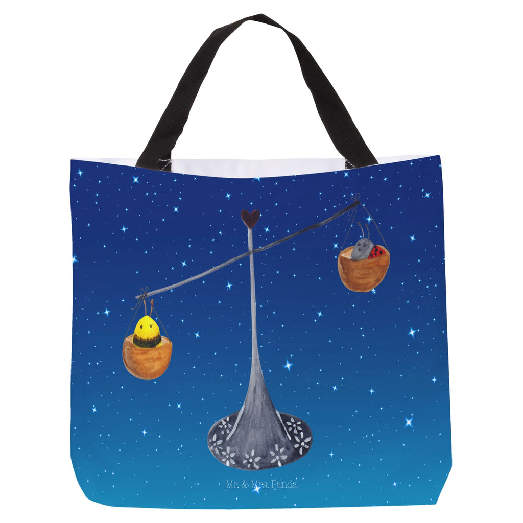 Shopper Star sign Scale Alltagstasche, Freizeittasche, Shopper, Einkaufstasche, Tragebeutel, Beutel, Strandtasche, Einkaufsbeutel, Schultasche, Schulbeutel, Tasche, Tierkreiszeichen, Sternzeichen, Horoskop, Astrologie, Aszendent, Biene, Gleichgewicht, Geburtstag Oktober, Waage Geschenk, Marienkäfer, Waage, Geschenk Oktober, Geschenk September, Geburtstag September, Hummel, Waage Sternzeichen